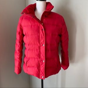 Lands' End Red Puffer Jacket
